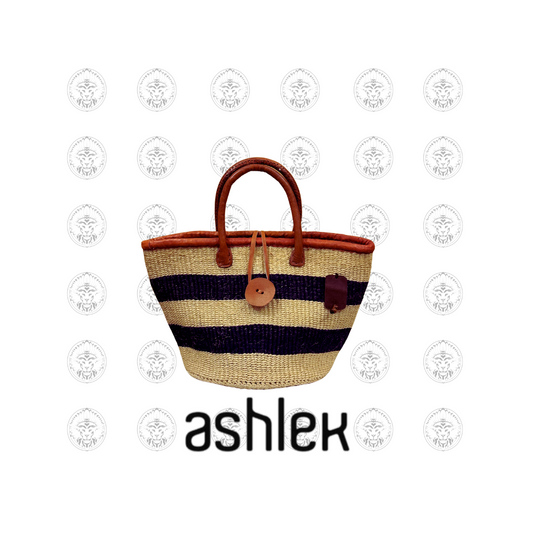 Large Hand Woven Tote Purse - Stylish Basket Purse - Leather Straps Bag - Handmade Tote Purse - Woven Tote Purse - Rustic Shoulder Bag